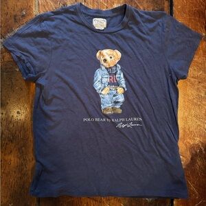 Ralph Lauren Blue Polo Bear Short Sleeve Tee